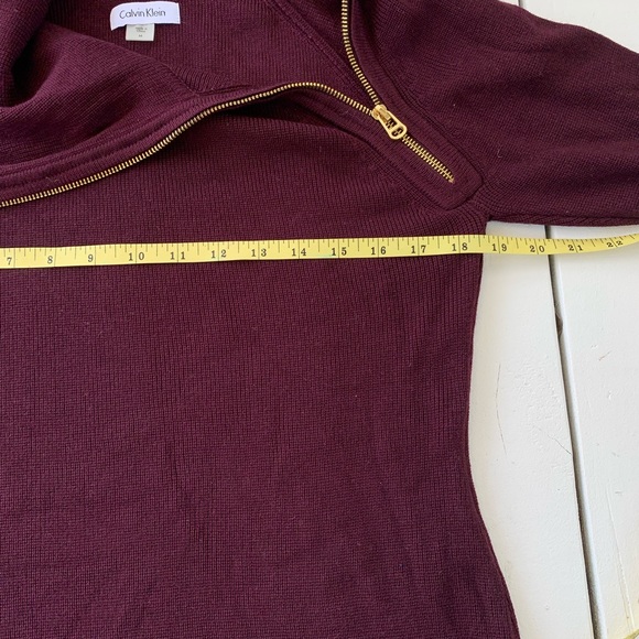 NWOT Calvin Klein sweater dress size Medium burgundy color. - Picture 5 of 6